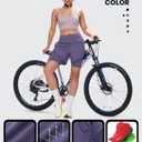 Sportneer Women Padded Bike Shorts - 4D Bicycle Cycling Shorts with 2 Zipper Pockets & 1 Inner Thigh Pocket, XL