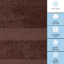 4 x White Classic Luxury Bath Towels Set of 4 Large - 700 GSM Cotton Ultra Soft Bath Towels 27x54 | Highly Absorbent and Quick Dry | Hotel Towels for Bathroom Luxury, Plush Shower Towels, Brown