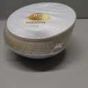 Moderna 16 Ounce Plastic Bowls, 100 Durable Disposable Salad Bowls - Gold-rimmed, Heavy-duty, White Plastic Fancy Bowls, For Warm And Cold Foods, Ideal For Restaurants - Restaurantware