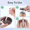 4 Pack Soda Can Lids with Straw, 4 Color Can Covers for Soda with Reusable BPA-Free, Can Lid Built w/ 3 Sizes Fits for S/M/L Sizes, Can Lids Soda w/Straw Brush Cans for Seltzer, Beer, Juice, Seltzer