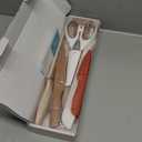 Astercook Knife Set, 13 Pieces Kitchen Knives Set with Healthy Anti-Rust Coating, Dishwasher Safe, Stainless Steel Chef Knife Sets with 6 Blade Guards, Perfect Holiday Gifts for Kitchen (Large, Cream)