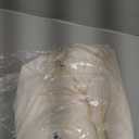 Seenus Soft Microfiber Ruffle Shower Curtain with Waterproof TPU Backed, Cream French Country Ruched Shower Curtain, 72 x 72 Inch 2 in 1 Hotel Luxury Ivory Bathroom Fabric Shower Curtain Washable