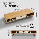 Homerays Monitor Stand with Drawer, Exquisite Computer Monitor Stand for Desk, Ergonomic Wood Monitor Stand Riser for Computer,Laptop,Printer,TV,Bamboo,White