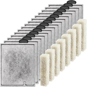 Large Aquarium Fish Tank Filter Cartridges with Filter Pad, Compatible with Aqueon QuietFlow Filter LED PRO Size 20,30,50,75/Power Filter Size 20,30,50,55/75, E Internal Size 40 Canister Filter (L-16 Pack)