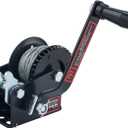 TYT 600LB Boat Trailer Winch with 6M Steel Wire, Hardened Steel Gear Heavy Duty Hand Winch, Operated Two-Way Ratchet Cable Winch, Ratio 3.2:1 Crank Small Winch for ATV UTV Marine Jet Ski Trailer Winch