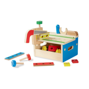Melissa & Doug Wooden Construction Building Set in a Box (48 pcs)