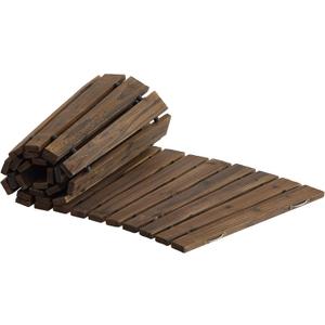 Wooden Garden Pathway Outdoor Roll-Out Walkway Weather-Resistant Fir Wood Curved or Straight Boardwalk Decorative Garden for Backyard,Beach,Wedding Party Pathways (Carbonized, 6FT Curved)