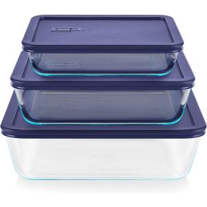 PYREX Simply Store Glass Food Storage Container With Lids