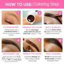 Korean At Home Eye Lash Lift and Tint Kit Professional Brow Lamination and Tint Kit Eye Lash Tint Brown Eye Brow Tint Kit