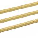 goldenwarm Modern Gold Cabinet Pulls Kitchen Cabinet Handles - LSJ12GD288 Brass Drawer Pulls Knobs 11-1/3 Inches Hole Centers Square Furniture Cupboard Door Handles 5 Pack