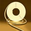 Led Strip Lights, 16.4ft/5m 3000K Warm White Neon Rope Light, 12V Flex Waterproof Neon LED Strip LED Rope Light for Kitchen Bedroom Indoor Outdoor Decor (Power Adapter not Included)