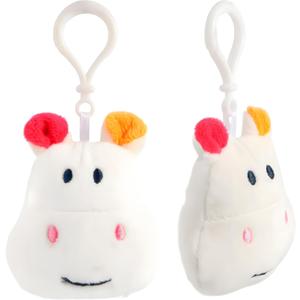 2 x Cute Hippo Keychain - Durable & Lightweight Animal Keyring, Versatile Accessory for Keys, Bags, and Backpacks, Fun Decorative Toy, Ideal Gift for Kids, Adults, and Hippo Enthusiasts