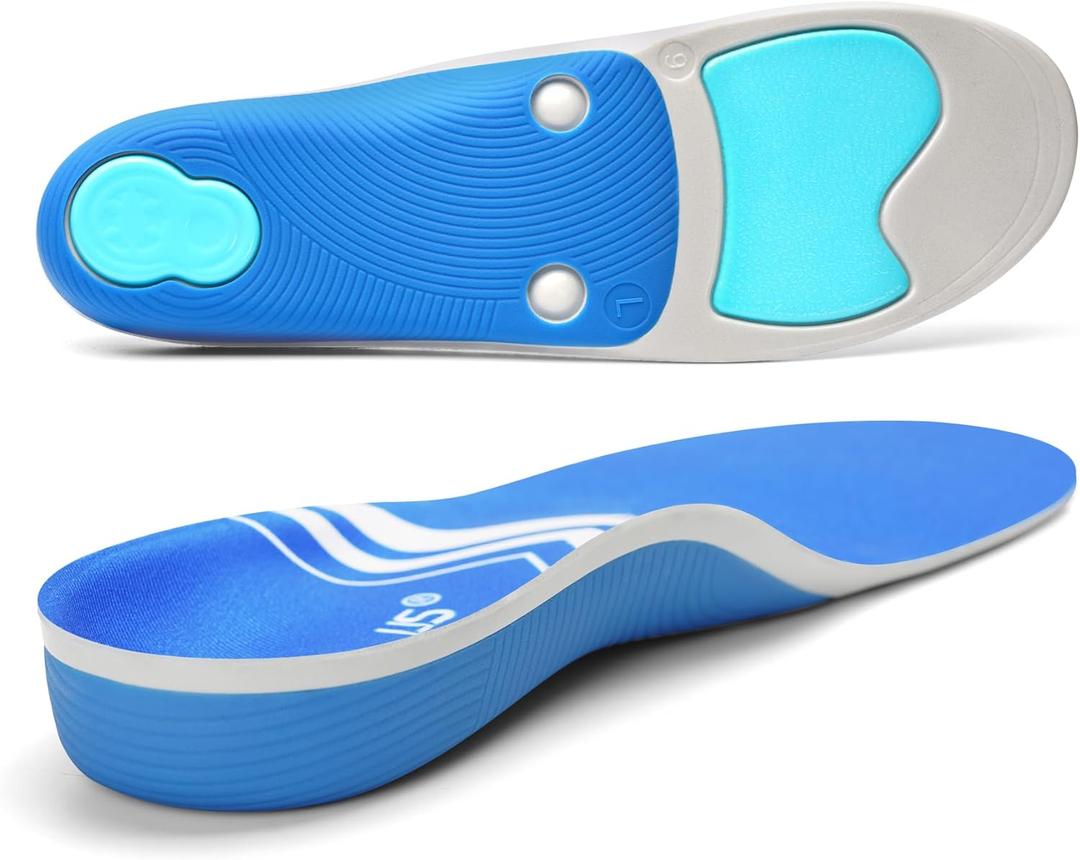 Arch Support Orthotics Insole Plantar Fasciitis Relief Flat Feet para Heel Pain overpronation Inserts Men Women 220+ lbs Walk Standing All Day Work Boot Shoe Insoles (Men 12-12 1/2 | Women 13-13 1/2)