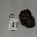 REECHO 12" Ponytail Extension, Classic Loose Curly Wavy Claw Clip Pony tails Hair Extensions Hairpieces for Women - Chocolate Brown with Highlights