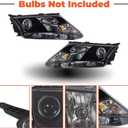 labwork Headlight Assembly Replacement for Fusion 2010-2012 Halogen Clear Len Black Interior Driver and Passenger Side Headlights FO2502273 FO2503273