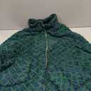 Womens Checkered Sherpa Jacket Cropped Long Sleeve Plaid Fleece Coats Casual Zip Up Gingham Outwear with Pockets (XS)