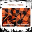 Joyfol Day Halloween Orange Buffalo Plaid Tablecloth - 55x86 Inch Rectangle Washable Checkered Table Cover, Fall & Thanksgiving Decor for Holiday Parties