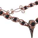 Viking Fairy Crown Headpiece - Medieval Circlet Crow Crown Celtic Tiara (Black)