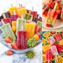 8 Cavity Popsicle Molds, 100 Popsicle Single-use Sticks, 8 Reusable Sticks, 100 Popsicle Bags + Cleaning Brush, BPA-Free, Easy Release Popsicle Maker Molds