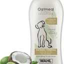 Wahl USA Dry Skin & Itch Relief Pet Shampoo for Dogs  Oatmeal Formula with Coconut Lime Verbena & Pet Friendly Formula, 24 Oz - Model 820004A (Tan)