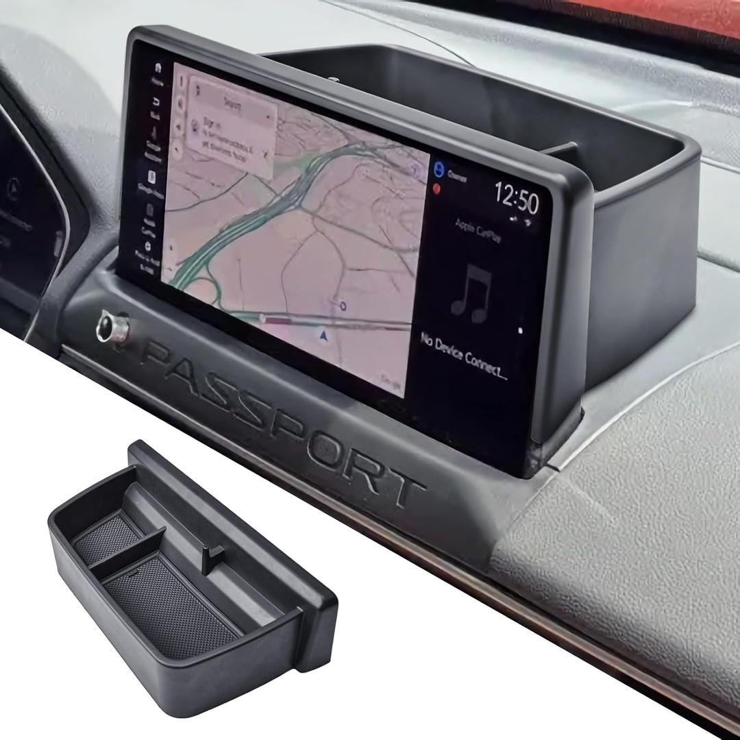 RUNROAD Dashboard Storage Organizer Tray Compatible with 2026 Honda Passport Accessories, Dash Board Center Console Tray For Passport Behind Screen Armrest Organizer Container Box