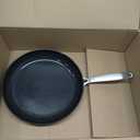 OXO Enhanced 12" Frying Pan Skillet, PFAS-Free Ceramic Nonstick, Durable Hard Anodized Cookware, Scratch Resistant, Stainless Steel Handle, Good Grips, Dishwasher & Oven safe, Black