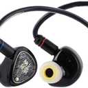 Linsoul TANGZU Wan'er S.G II in Ear Monitor,HiFi Wired Earbuds,10mm Dynamic Driver PET Diaphragm Gaming IEM Earphones with 2Pin Detachable OFC Cable for Audiophile DJ Stage (Clear Black, 3.5mm Mic)