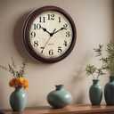 HYLANDA Wall Clock, Bronze Silent Non Ticking Classic Battery Operated Clocks, Decorative for Living Room, Bedrooms, Kitchen, Office (16 inch)