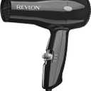 Revlon Compact Hair Dryer | 1875W Lightweight Design, Perfect for Travel, (Black)