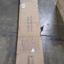 Twin Size Loft Bed with LED Lights and Charging Station, Industrial Heavy Duty Metal Loft Bed Frame with Ladder and Guardrail for Kids Adults, Small Space Saving Design for Bedroom Dorm, White