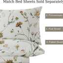 Zusbest Vintage Printed Duvet Cover Set Queen Size 100% Cotton Floral Bedding Wildflower Botanical Pattern Comforter Cover Brown Beige Reversible Bed Cover Crisp Soft All Season 3Pcs, Queen (Meadow Whispers)