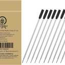 MengRan 4.5'' Ballpoint Ink Pen Refills for Twist Pens,1mm Medium Tip, Compatible with Cross Pen Refills (8513)(10 Pcs Black Ink)