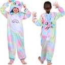 Christmas Cosplay Dress Up Hooded Animal Onesie Costume for Kids 4-12, Plush Xmas Holiday Gift for Boys & Girls (X-Large ( 10-12 Years ), Beary Cute)