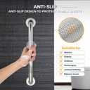 Grab Bars for Shower, 2 Pack 24-Inch Anti Slip Shower Handles for Elderly, Safety Shower Grab Bar, Stainless Steel Handicap Grab Bars for Bathroom,Toilet (Brushed Nickel, 1" Diameter)