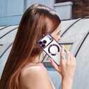 OOK Magnetic Case Made for iPhone 17 Pro Max 6.9 Inch (Compatible with MagSafe) Clear Phone Cover with Screen Protector Soft TPU Anti-Scratch Shockproof Protective Case for Women Men - Purple