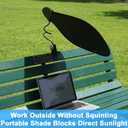 Cubicle Shade & Desk Shade Adjustable Cubicle Light Shield to Block Overhead Light & Glare Portable Office with Suction Cup Clamp for Laptop, Monitor or Outdoor Use