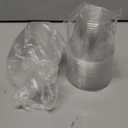 9 oz Clear Plastic Cups with Strawless-Sip-Lids, 50 Sets Disposable Cups Plastic Iced Coffee Cups, To Go Cups with Sip Through Lids for Smoothie, Milkshake, Cold Drinks for Party, Wedding, Event