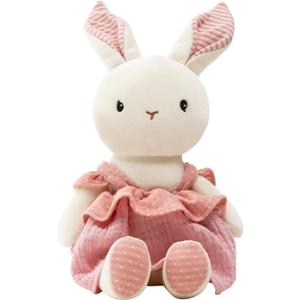 Bunny Stuffed Animal Organic Cotton Baby Plush Toys, 7" Easter Plush Bunny Soft Cuddly Toy for Babies and Toddlers