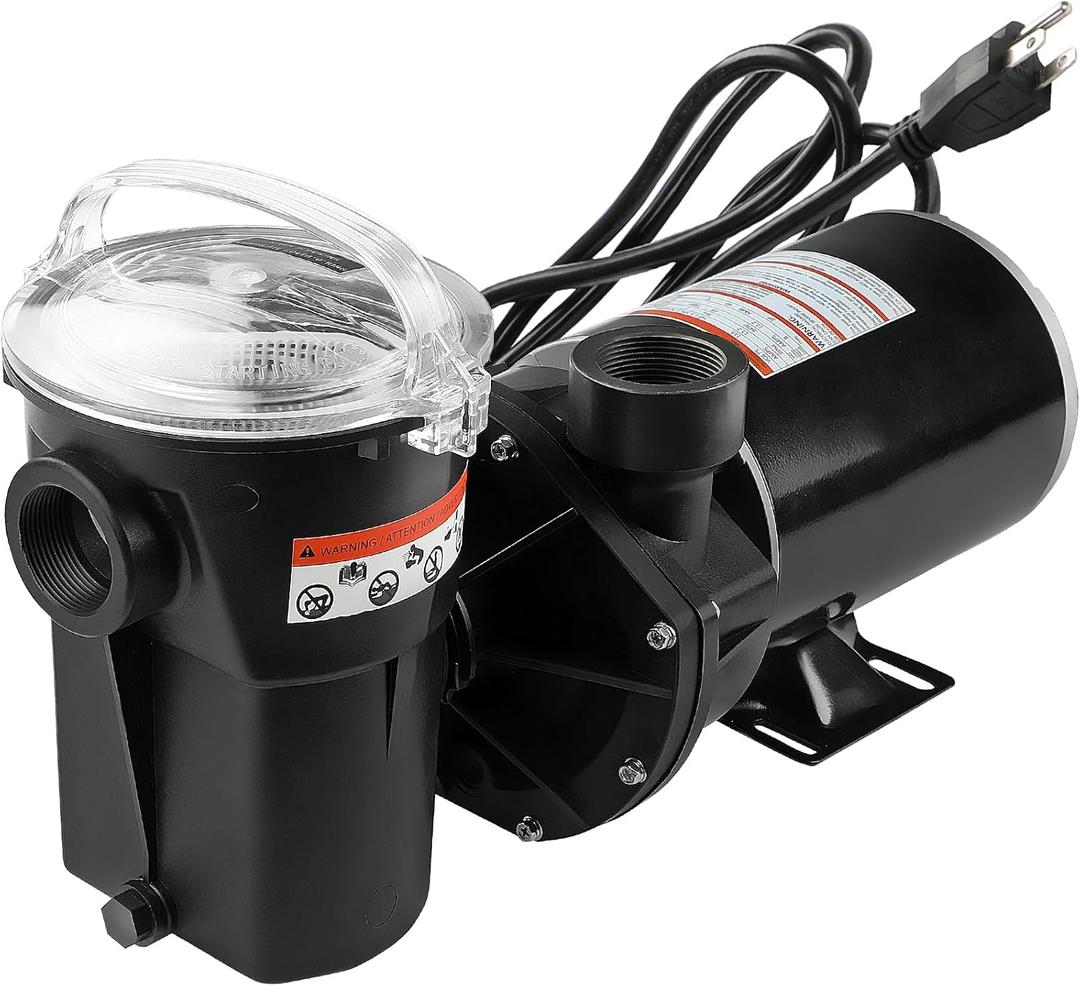 W3SP1580X15 1.5 HP Pool Pump, Single speed motor, 115V 11.2A 3450RPM 60Hz, Direct Replacement for Hayward PowerFlo LX Series