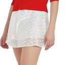 Women's Short Sleeve Cropped Cardigan Button Down Sweater Lightweight Knit Shrugs (Red, XL)