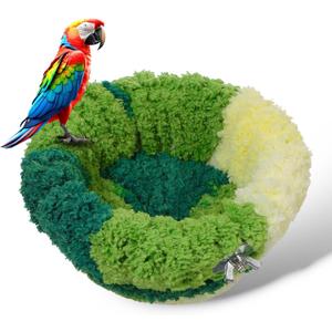 Bird Nest for Cage Plush Hanging Bird Bed Winter Warm Comfortable Small Parrot Breeding Bed for Budgie for Conure,Budgie,Cockatiel,Lovebird,Canary,Finch,Hamster,Small Pets,Warm Nest