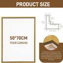 Fepinc Canvas Floating Frame, Canvas Frame 0.75 inches deep Floater for Canvas Panel Oil Painting Wall Art Prints (Gold, 19.6x27.5)