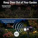 4Pack New Sonic Fortress Pro Solar Deer Repellent Devices with LED Strobe Ultrasonic Animal Repellent Raccoon Deterrent Outdoor Motion Activated Cat&Squirrel Repellent to Keep Deer Out of Garden&Yard