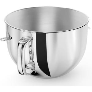 6QT Stainless Steel Mixer Bowl for Kitchenaid Stand Mixers, Kitchen Aid Mixing Bowl for 6QT Lift Mixer with Handle