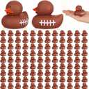 Deekin 100 Pcs Football Rubber Ducks 2 Inch Bulk Football Party Favors for Team Events Decorations Birthday Party Supplies Club Player Gift