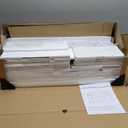 Dresser for Bedroom, 55" TV Stand with 14 Drawers, Long Dresser & Chests of Drawers with Shelves & Sturdy Metal Frame & Wood Top (White)