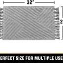 H.VERSAILTEX Waffle Bath Mat Super Absorbent Boho Bath Mat Non Slip Bath Rugs for Bathroom Floor Machine Washable Dry Fast Bathroom Rugs with Tassels, 20" x 32", Dove