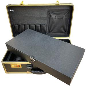 Big Space Barber Box Double Layer Barber Case Gold Color