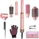 StyleVibe 6-in-1 Air Styler, Hair Dryer & Blow Dryer Brush with Travel Case - Auto Wrap Curls (L/R), Fast Drying, Thermal Round Brush for Smooth Blowouts & Frizz-Free Volume, No Heat Damage