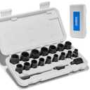 19pc Bolt Extractor Kit, Stripped Bolt & Nut Remover Socket Tool Kit